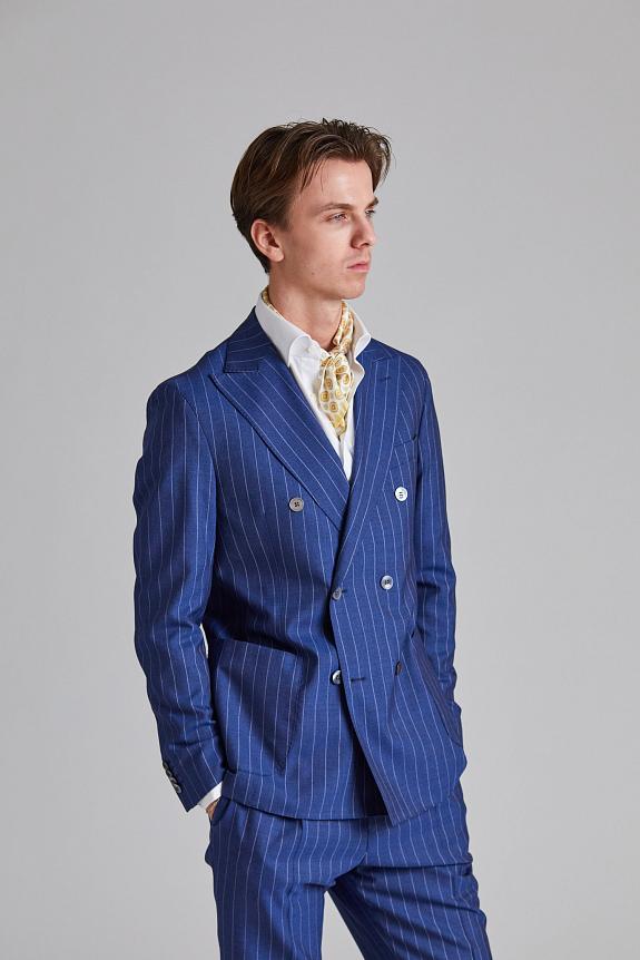 Onesto Vicenza Suit Tropical Pinstripe Blue-4